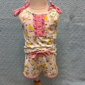 Kids Set with Animal Print and Pink Accents